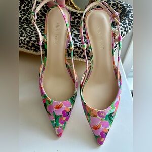 Nine West Vibrant Floral Kitty Heels